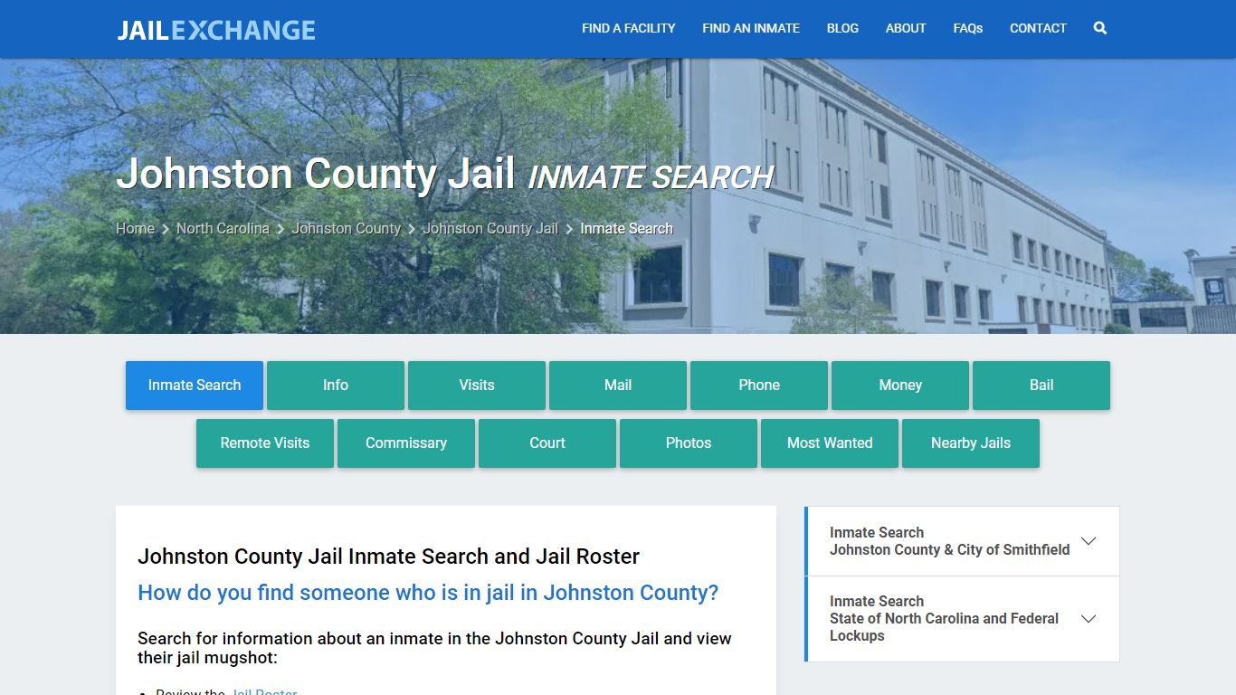 Inmate Search: Roster & Mugshots - Johnston County Jail, NC