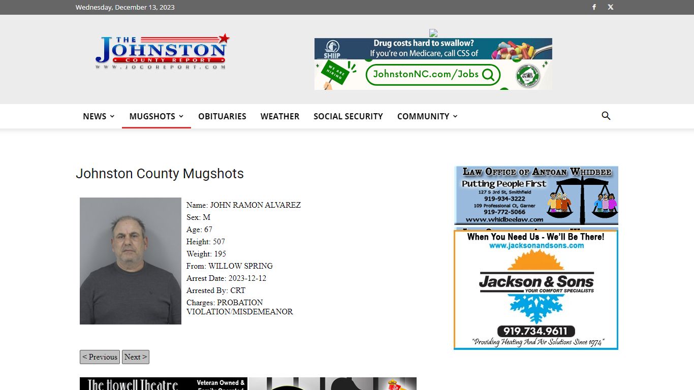 Mugshots | JoCo Report